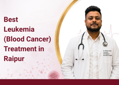 Illustration representing leukemia blood cancer treatment by Dr. Adamya Gupta, Best Hematologist and Hemato-Oncologist in Raipur.