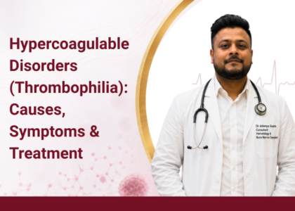 Hypercoagulable disorder and thrombophilia illustration by Dr. Adamya Gupta, Blood Clot Specialist in Raipur.
