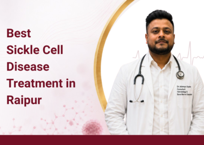 Sickle cell disease awareness illustration by Dr. Adamya Gupta, Hematologist and Blood Disorder Specialist in Raipur.