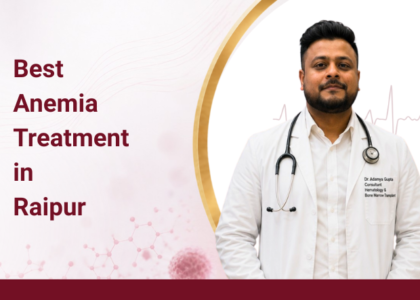 Medical illustration representing anemia diagnosis and treatment by Dr. Adamya Gupta, Best Hematologist in Raipur.