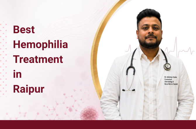 Hemophilia awareness illustration by Dr. Adamya Gupta, Hematologist and Bleeding Disorder Specialist in Raipur.